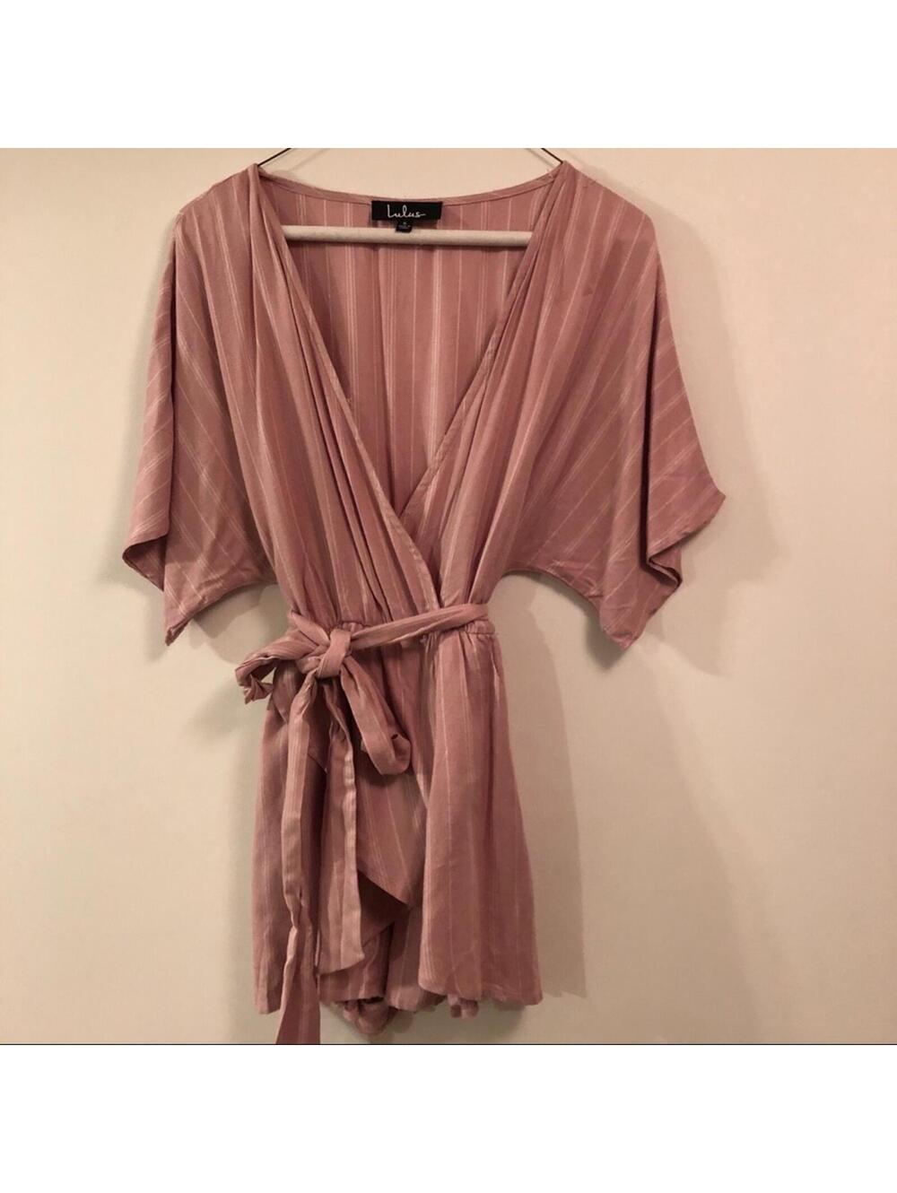 Pink Striped Romper
